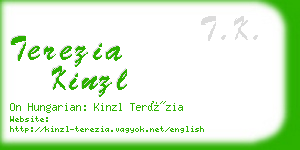 terezia kinzl business card